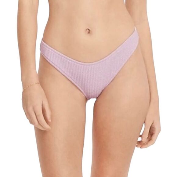 J Crew Lilac Purple Jacquard Texture Curve Waist Cheeky Bikini Bottom Sz XL NWT - Picture 14 of 15
